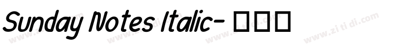 Sunday Notes Italic字体转换